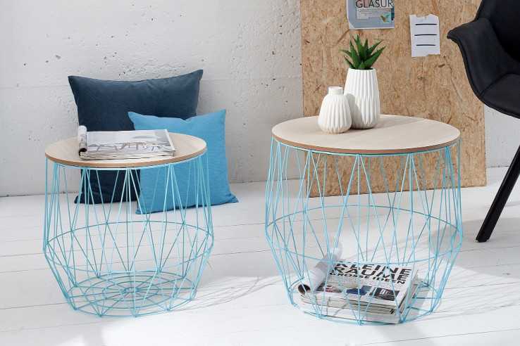 Couchtisch Storage 2er Set blau