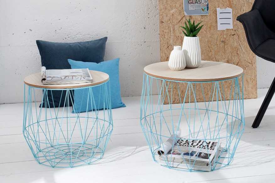 Couchtisch Storage 2er Set blau