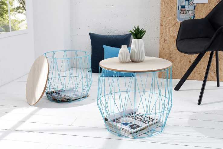 Couchtisch Storage 2er Set blau