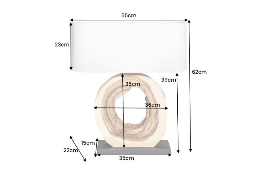 LYRA - 55CM BORDSLAMPA
