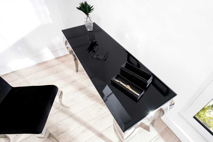 LUIS - SMINK/KONSOLBORD I SILVER/SVART GLAS