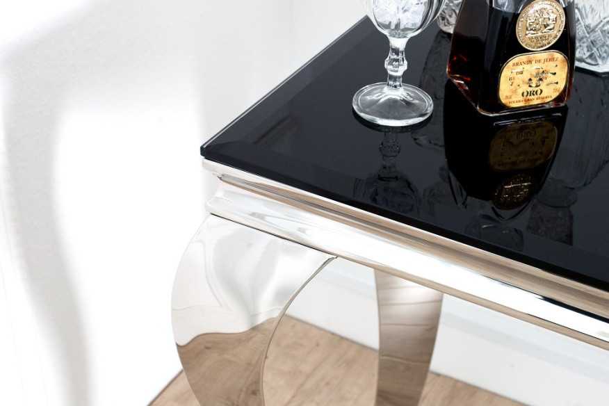 LUIS - SMINK/KONSOLBORD I SILVER/SVART GLAS