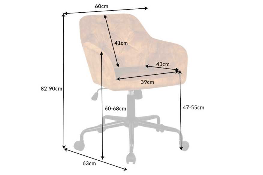 POLLUX - 60CM KONTORSSTOL