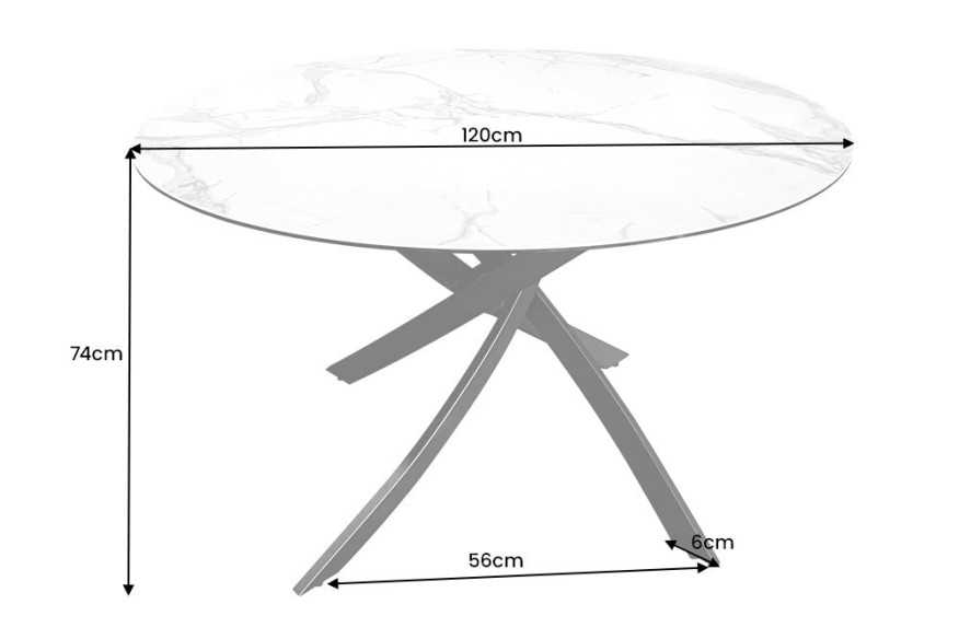 PEGASUS - 120CM RUNDT MATBORD