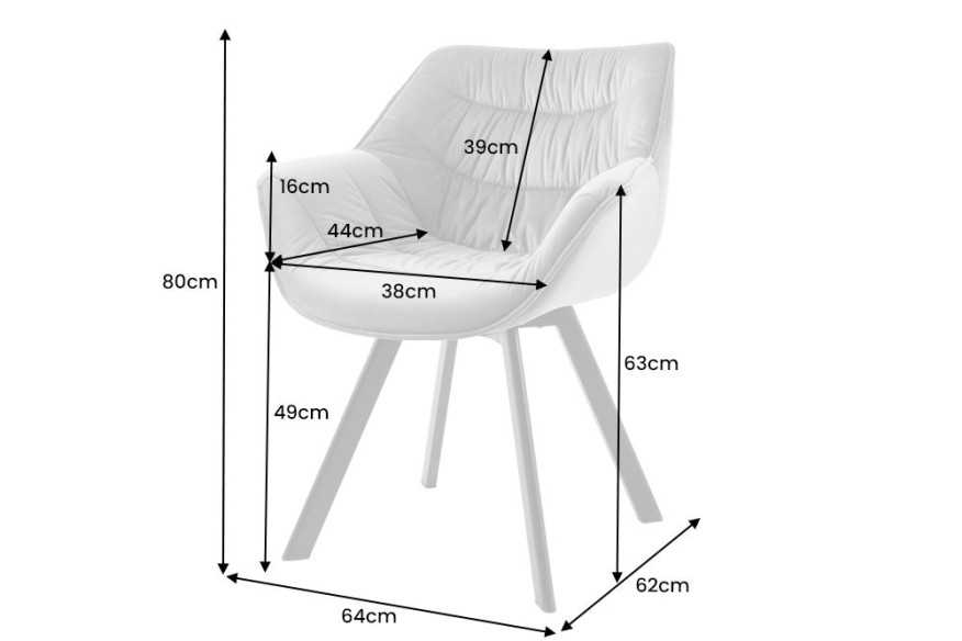 AURORA - 64CM SNURRSTOL